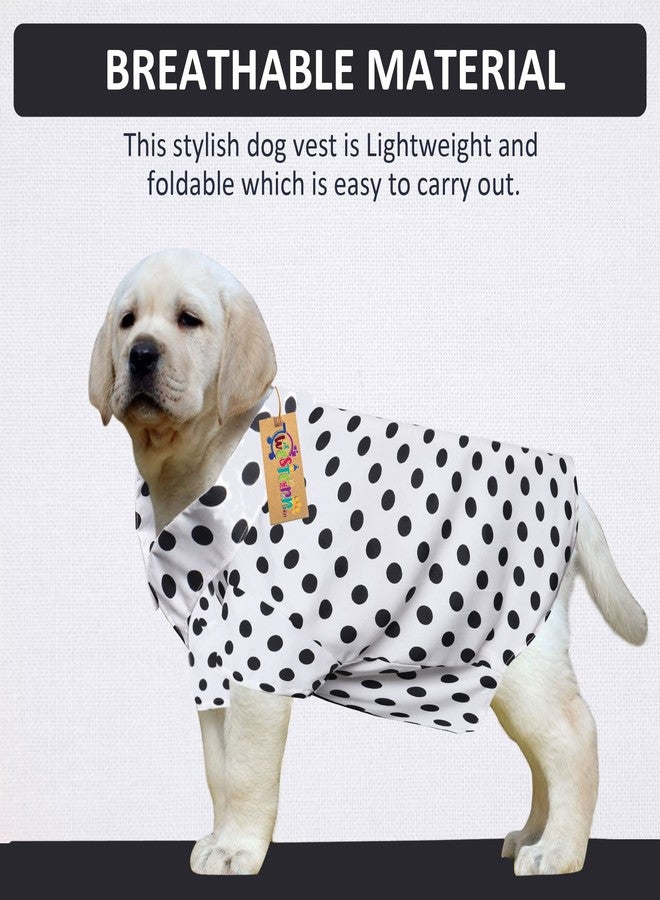 ويستيرن إرا قميص مطبوع عصري فائق النعومة من ويسترن إيرا، ملابس مريحة للغاية للكلاب، قميص قطني مطبوع يسمح بمرور الهواء، قميص خفيف الوزن لطيف لحيواناتك الأليفة (صغير - 14 بوصة) (أبيض منقط) - Image 2